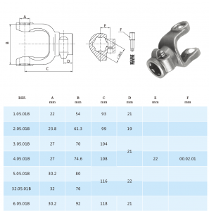 Splined Yoke With Push Pin 2 spline yoke with push pin