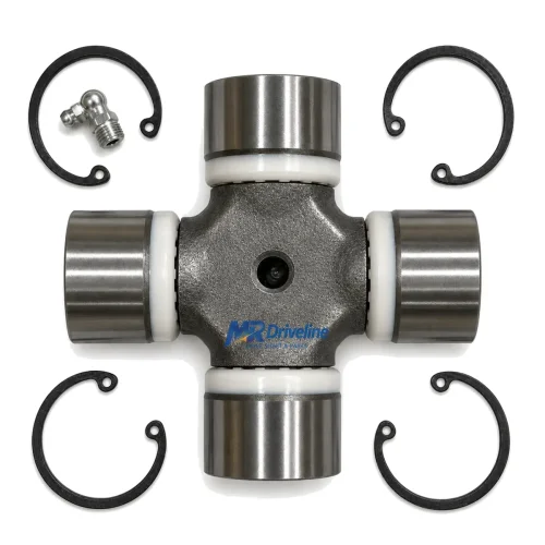 GU4470 universal joint 42.12x104.5 mm with four eyelet snap rings and grease fitting